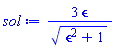 3*epsilon/(epsilon^2+1)^(1/2)