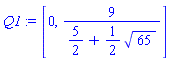 [0, 9/(5/2+(1/2)*65^(1/2))]