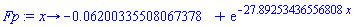 proc (x) options operator, arrow; -HFloat(0.06200335508067378)+exp(-HFloat(27.89253436556808)*x) end proc