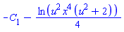 -C[1]-(1/4)*ln(u^2*x^4*(u^2+2))