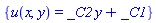 {u(x, y) = _C2*y+_C1}