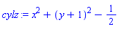 x^2+(y+1)^2-1/2
