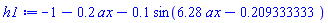 -1-.2*ax-.1*sin(6.28*ax-.209333333)