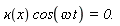 `&varkappa;`(x)*cos(omega*t) = 0.