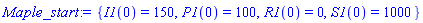{I1(0) = 150, P1(0) = 100, R1(0) = 0, S1(0) = 1000}