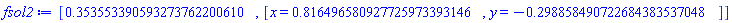 [.353553390593273762200610, [x = .816496580927725973393146, y = -.298858490722684383537048]]
