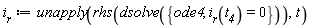 i__r := unapply(rhs(dsolve({ode4, i__r(t__4) = 0})), t)