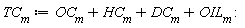 TC__m := OC__m+HC__m+DC__m+OIL__m