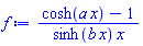 (cosh(a*x)-1)/(sinh(b*x)*x)