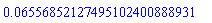 0.6556852127495102400888931e-1