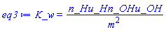 K_w = n_H*u_H*n_OH*u_OH/m^2