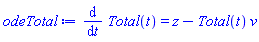 diff(Total(t), t) = z-Total(t)*v