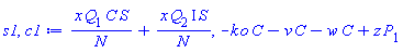 s1, c1 := x*Q[1]*C*S/N+x*Q[2]*Iota*S/N, -C*k*o-C*v-C*w+z*P[1]