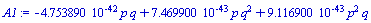 -0.4753890e-41*p*q+0.7469900e-42*p*q^2+0.9116900e-42*p^2*q