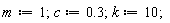 m := 1;