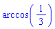 arccos(1/3)