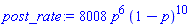 8008*p^6*(1-p)^10