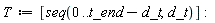 T := [seq(0 .. t_end-d_t, d_t)]