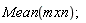 Mean(mxn)