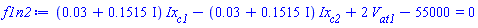 (0.3e-1+.1515*I)*Ix[c1]+(-0.3e-1-.1515*I)*Ix[c2]+2*V[at1]-55000 = 0