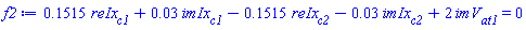 .1515*reIx[c1]+0.3e-1*imIx[c1]-.1515*reIx[c2]-0.3e-1*imIx[c2]+2*imV[at1] = 0