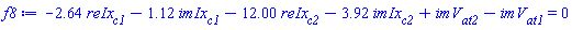 -2.64*reIx[c1]-1.12*imIx[c1]-12.00*reIx[c2]-3.92*imIx[c2]+imV[at2]-imV[at1] = 0