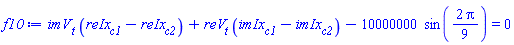 imV[t]*(reIx[c1]-reIx[c2])+reV[t]*(imIx[c1]-imIx[c2])-10000000*sin((2/9)*Pi) = 0