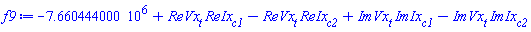-7660444.000+ReVx[t]*ReIx[c1]-ReVx[t]*ReIx[c2]+ImVx[t]*ImIx[c1]-ImVx[t]*ImIx[c2]