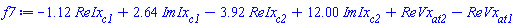 -1.12*ReIx[c1]+2.64*ImIx[c1]-3.92*ReIx[c2]+12.00*ImIx[c2]+ReVx[at2]-ReVx[at1]