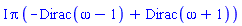 I*Pi*(-Dirac(omega-1)+Dirac(omega+1))
