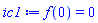 f(0) = 0