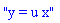 "y = u x"