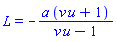 L = -a*(u*v+1)/(u*v-1)
