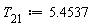 T[21] := 5.4537