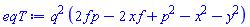 q^2*(2*f*p-2*f*x+p^2-x^2-y^2)