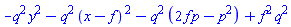 -q^2*y^2-q^2*(x-f)^2-q^2*(2*f*p-p^2)+f^2*q^2