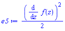 (1/2)*(diff(f(z), z))^2