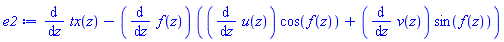 diff(tx(z), z)-(diff(f(z), z))*((diff(u(z), z))*cos(f(z))+(diff(v(z), z))*sin(f(z)))
