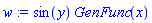 sin(y)*GenFunc(x)