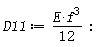 D11 := (1/12)*E*f^3