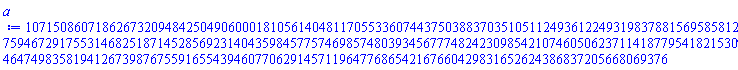 10715086071862673209484250490600018105614048117055336074437503883703510511249361224931983788156958581275946729175531468251871452856923140435984577574698574803934567774824230985421074605062371141877954182153046474983581941267398767559165543946077062914571196477686542167660429831652624386837205668069376
