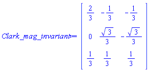 Matrix(3, 3, {(1, 1) = 2/3, (1, 2) = -1/3, (1, 3) = -1/3, (2, 1) = 0, (2, 2) = (1/3)*sqrt(3), (2, 3) = -(1/3)*sqrt(3), (3, 1) = 1/3, (3, 2) = 1/3, (3, 3) = 1/3})