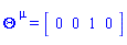 Theta[`~mu`] = (Vector[row](4, {(1) = 0, (2) = 0, (3) = 1, (4) = 0}))
