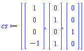 [Vector(4, {(1) = 1, (2) = 0, (3) = 0, (4) = -1}), Vector(4, {(1) = 0, (2) = 1, (3) = 0, (4) = 1}), Vector(4, {(1) = 0, (2) = 0, (3) = 1, (4) = 0})]