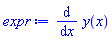 diff(y(x), x)