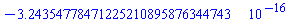 -0.324354778471225210895876344743e-15