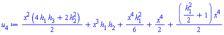 (1/2)*x^2*(4*h[1]*h[3]+2*h[2]^2)+x^3*h[1]*h[2]+(1/6)*x^4*h[1]^2+(1/2)*x^4+(1/2)*((1/2)*h[1]^2+1)*x^4