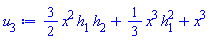 (3/2)*x^2*h[1]*h[2]+(1/3)*x^3*h[1]^2+x^3
