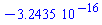 -0.324354778471227278438260551979e-15