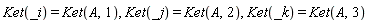 Ket(_i) = Ket(A, 1), Ket(_j) = Ket(A, 2), Ket(_k) = Ket(A, 3)